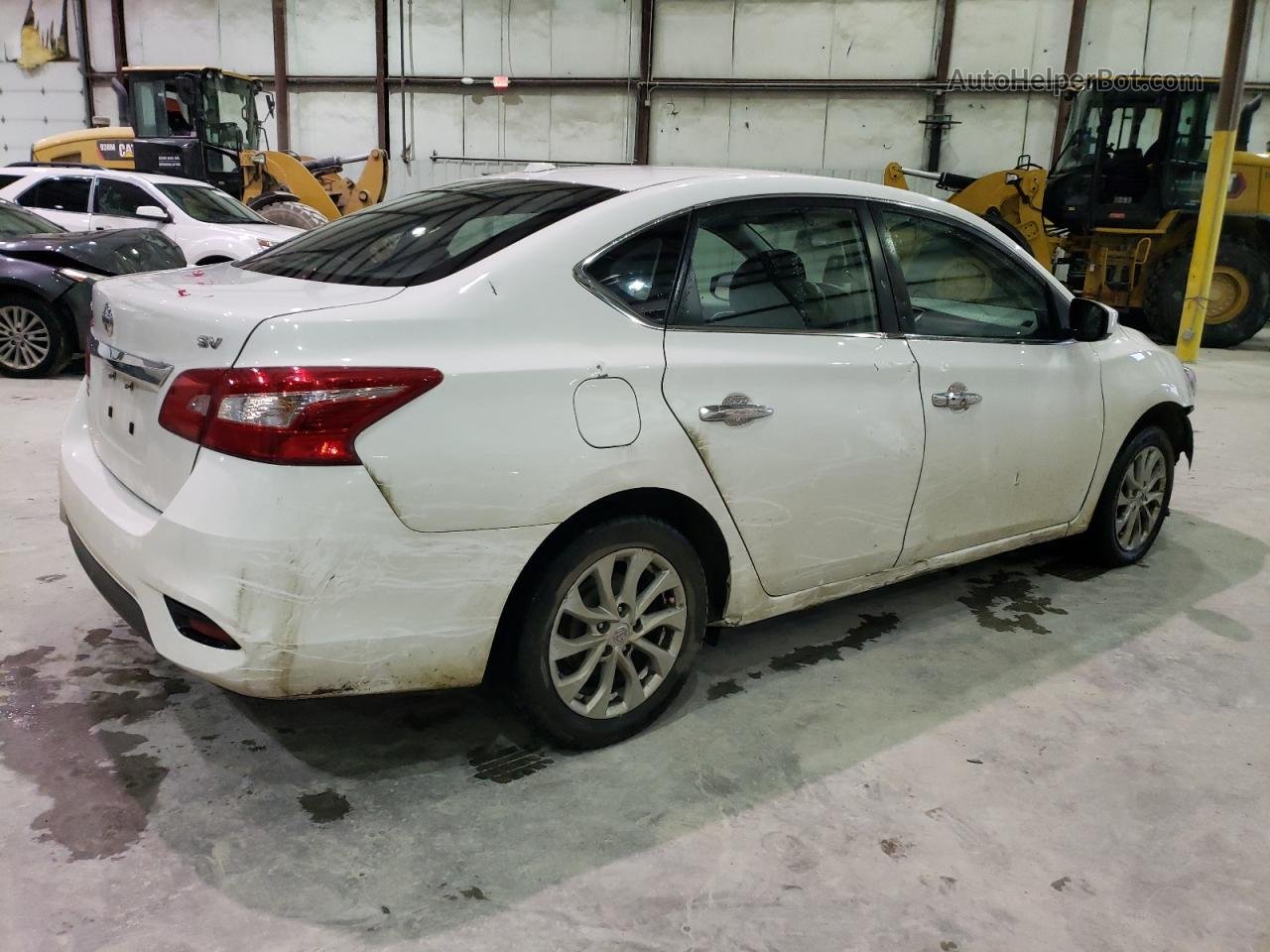 2019 Nissan Sentra S White vin: 3N1AB7APXKY383511