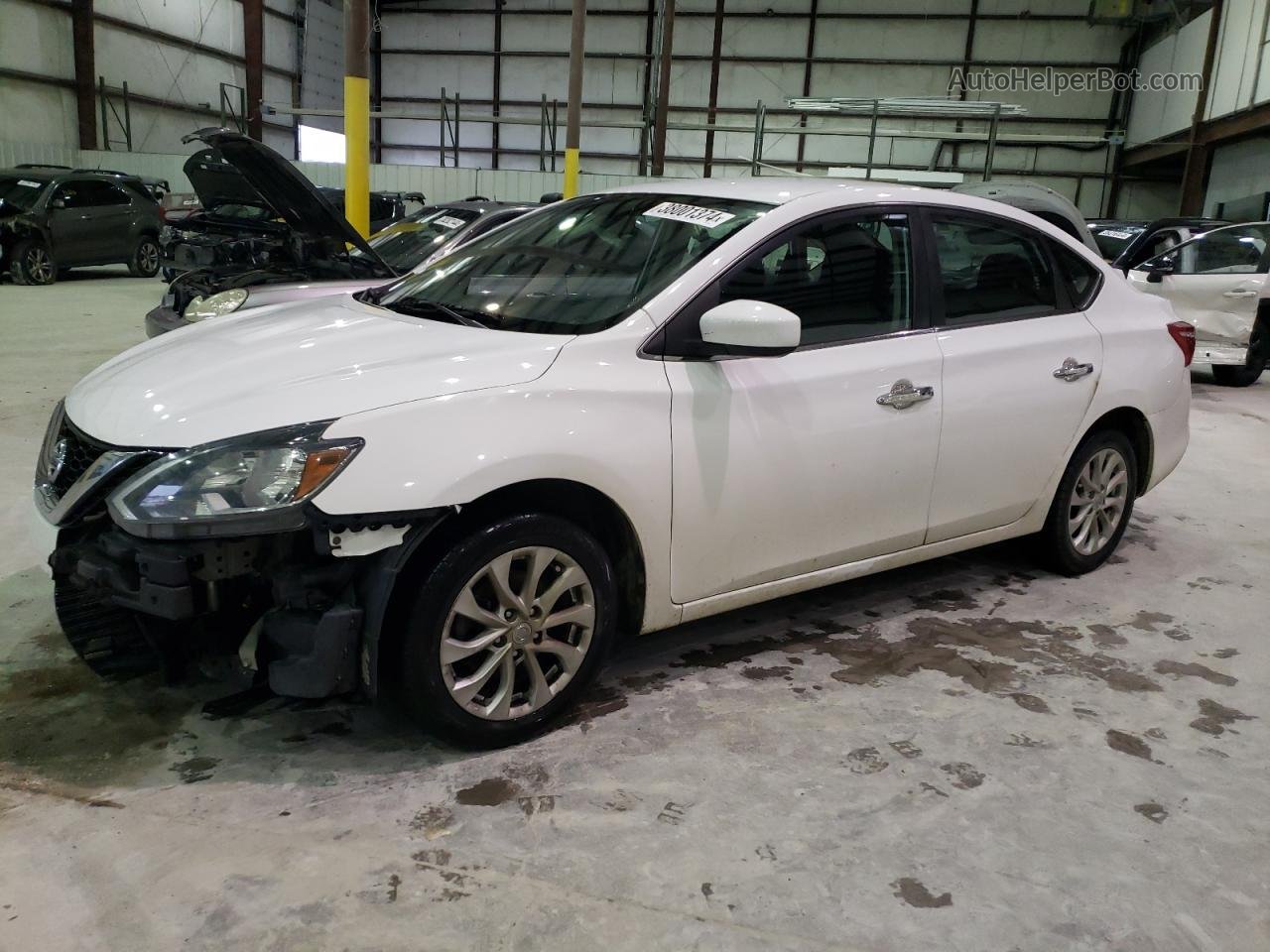 2019 Nissan Sentra S White vin: 3N1AB7APXKY383511