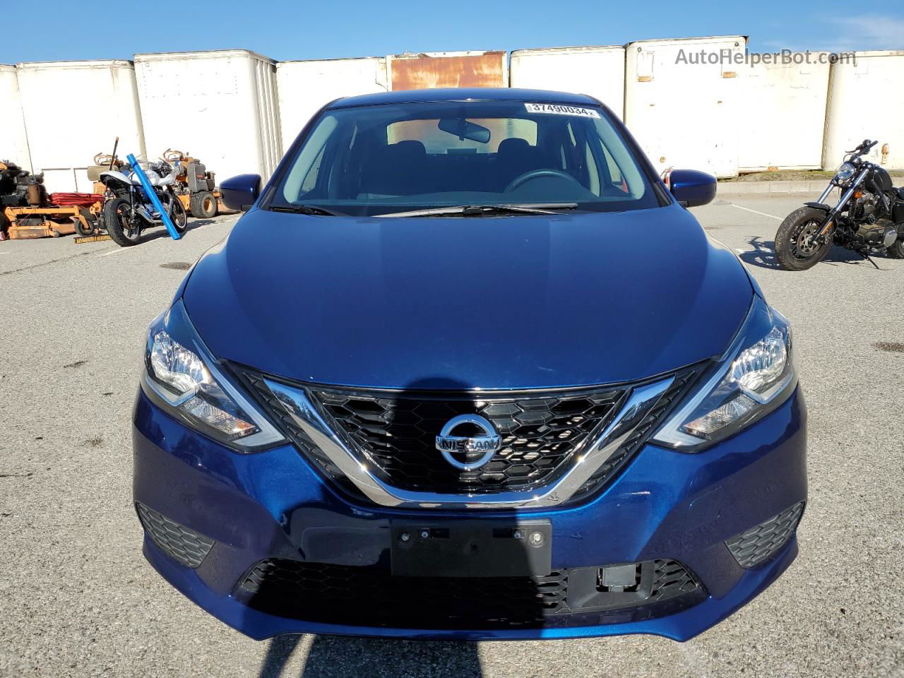 2019 Nissan Sentra S Blue vin: 3N1AB7APXKY386232