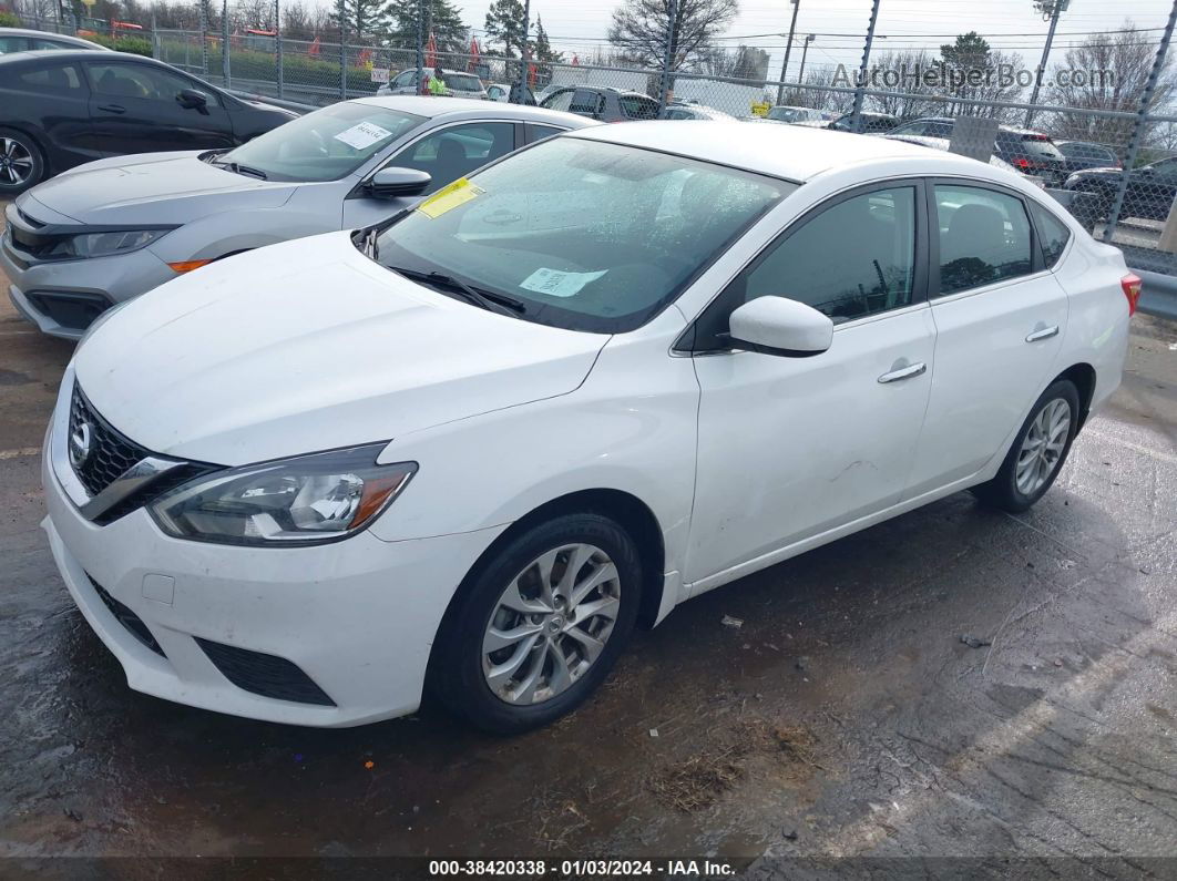 2019 Nissan Sentra Sv White vin: 3N1AB7APXKY386781