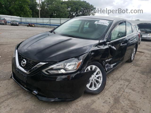 2019 Nissan Sentra S Черный vin: 3N1AB7APXKY422520