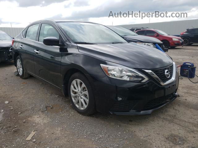 2019 Nissan Sentra S Черный vin: 3N1AB7APXKY422520