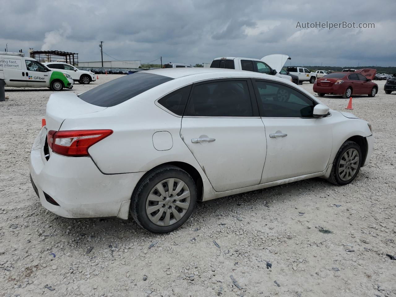 2019 Nissan Sentra S Белый vin: 3N1AB7APXKY442234