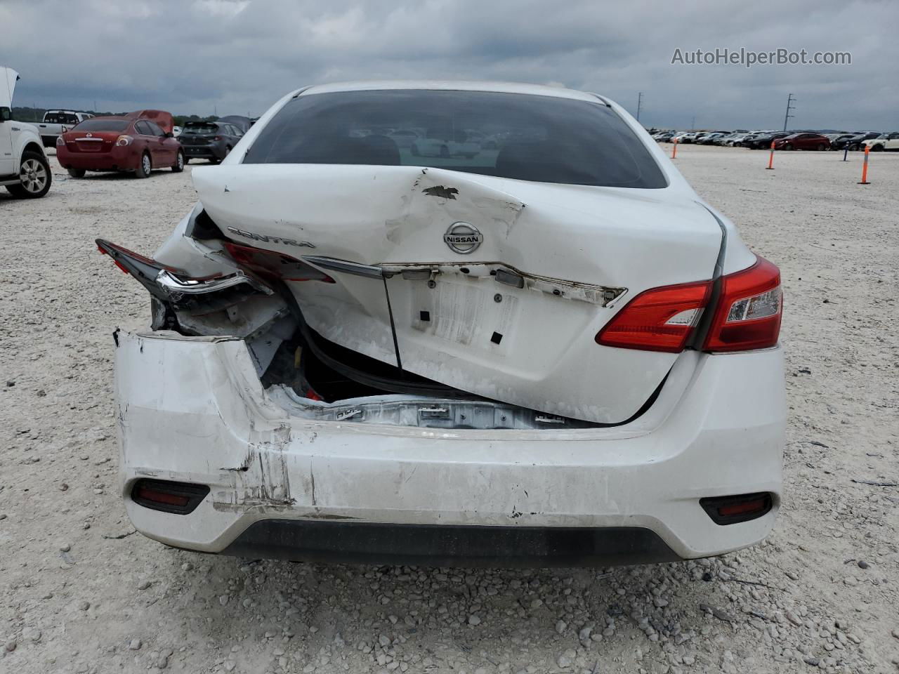 2019 Nissan Sentra S White vin: 3N1AB7APXKY442234