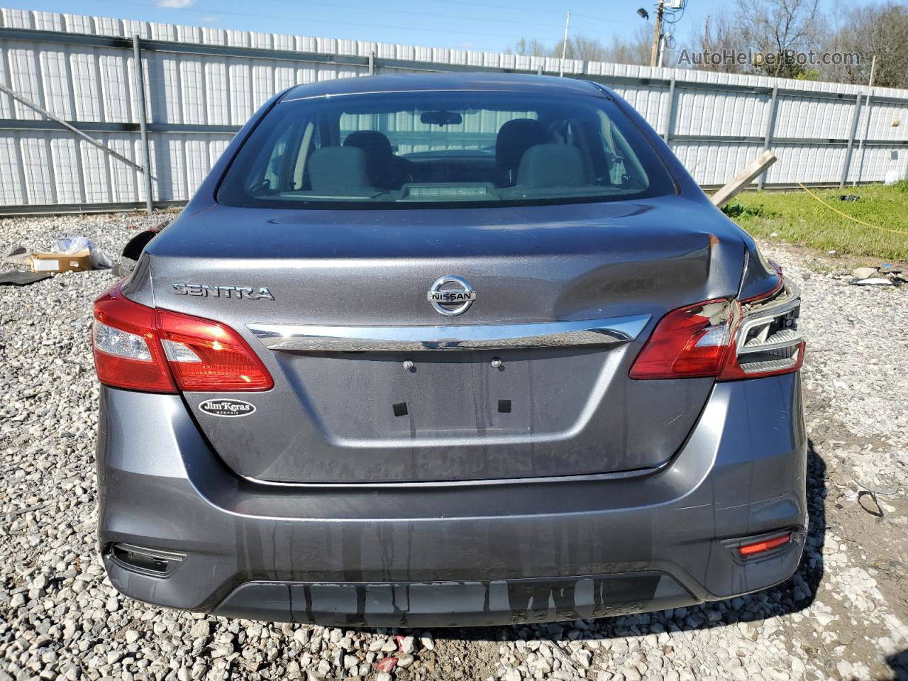 2019 Nissan Sentra S Gray vin: 3N1AB7APXKY457090