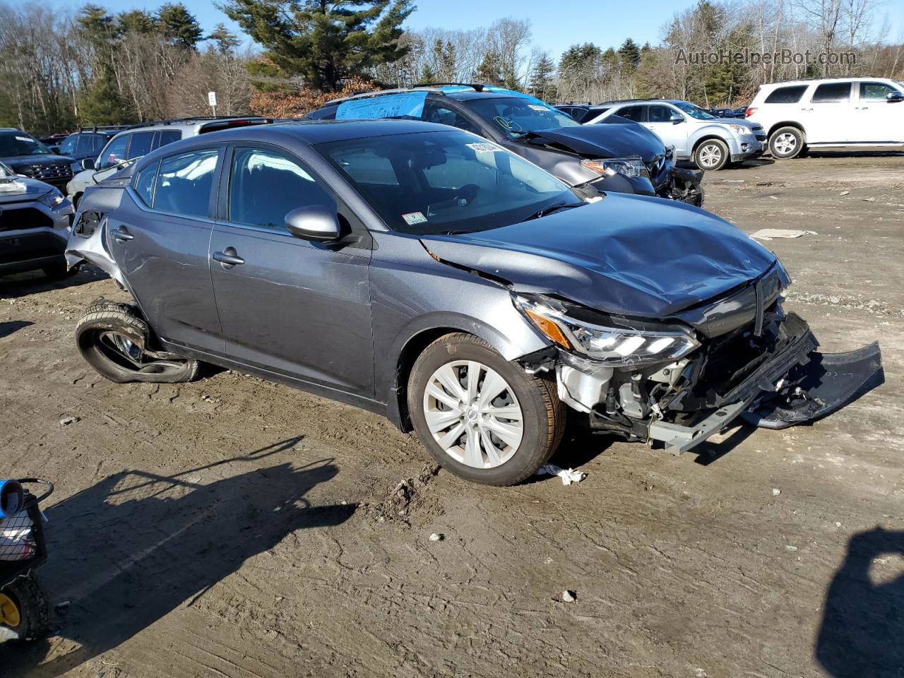 2020 Nissan Sentra S Gray vin: 3N1AB8BV7LY227110