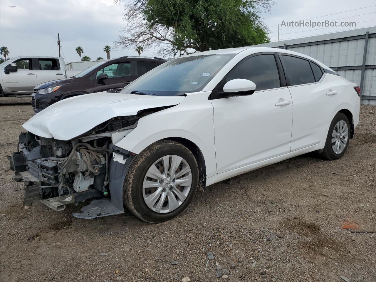 2020 Nissan Sentra S White vin: 3N1AB8BV3LY207758