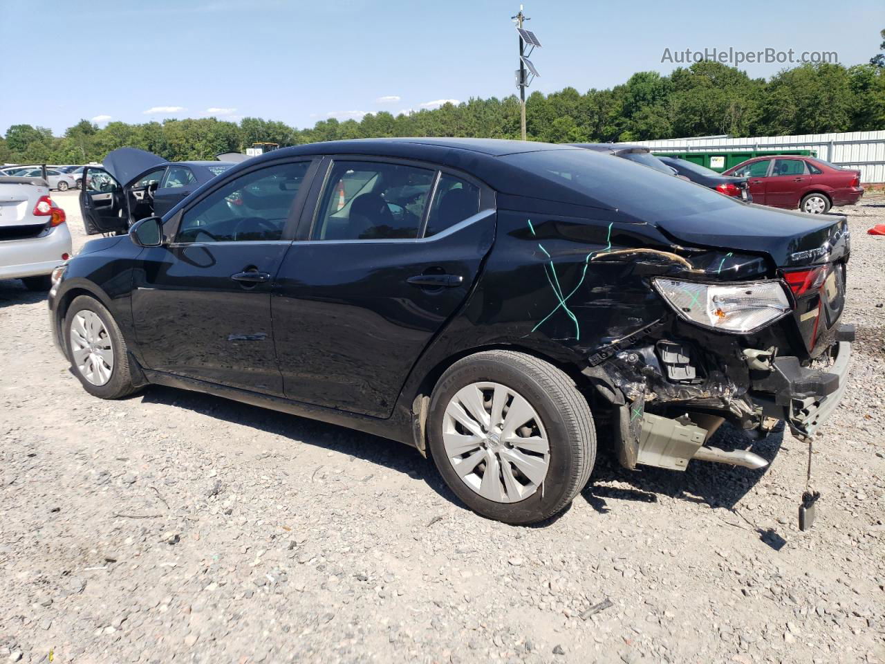 2020 Nissan Sentra S Черный vin: 3N1AB8BV4LY240896