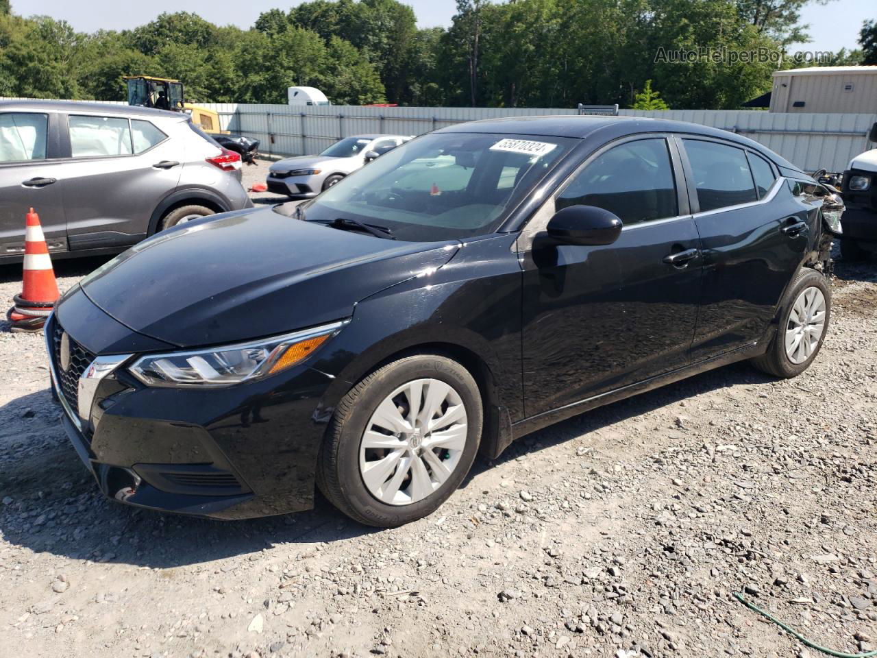 2020 Nissan Sentra S Черный vin: 3N1AB8BV4LY240896