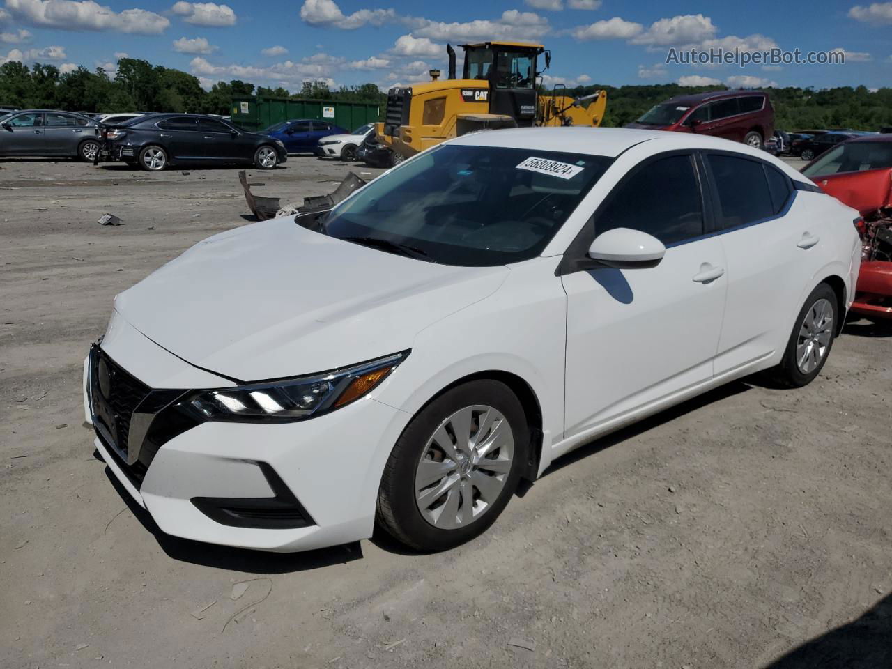 2021 Nissan Sentra S White vin: 3N1AB8BV4MY226496