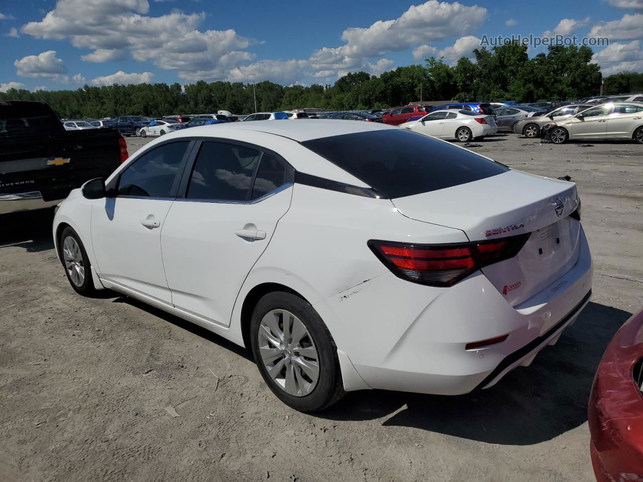 2021 Nissan Sentra S White vin: 3N1AB8BV4MY226496