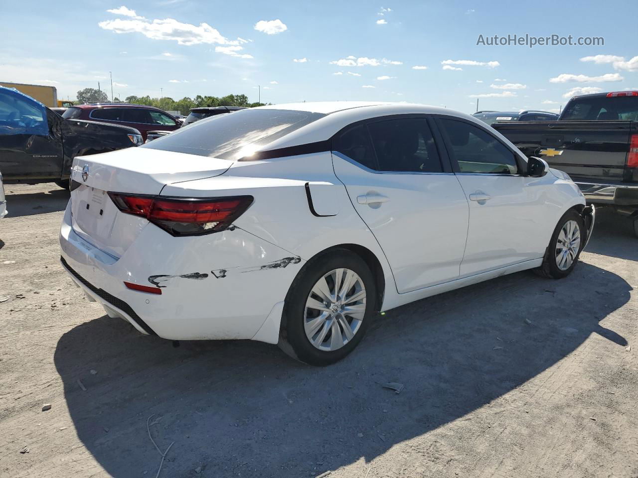 2021 Nissan Sentra S White vin: 3N1AB8BV4MY226496