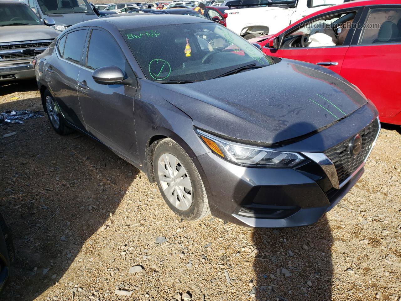 2021 Nissan Sentra S Gray vin: 3N1AB8BV4MY228457