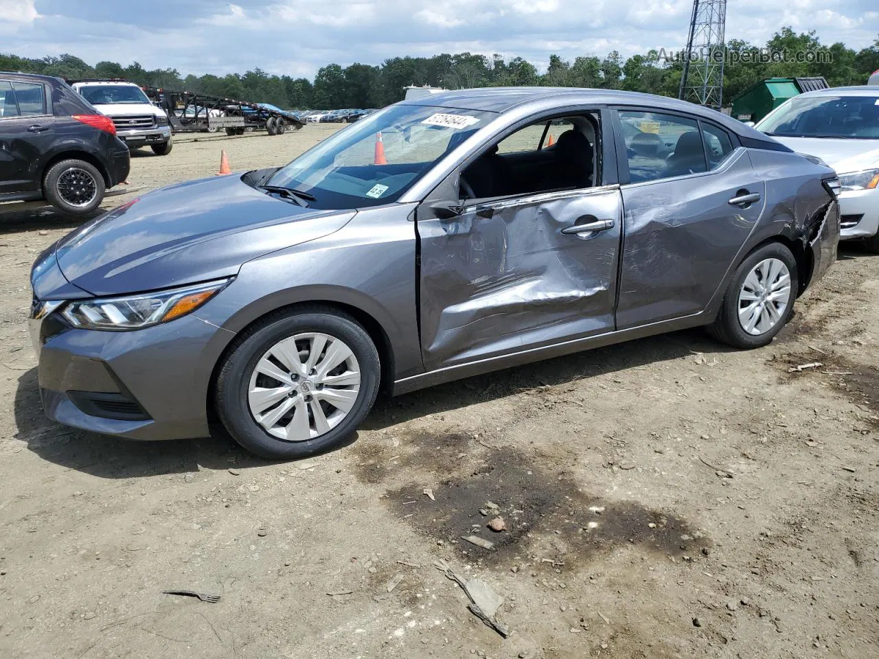 2020 Nissan Sentra S Gray vin: 3N1AB8BV5LY312320