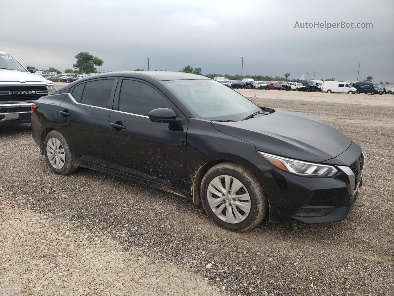 2021 Nissan Sentra S Черный vin: 3N1AB8BV5MY327823