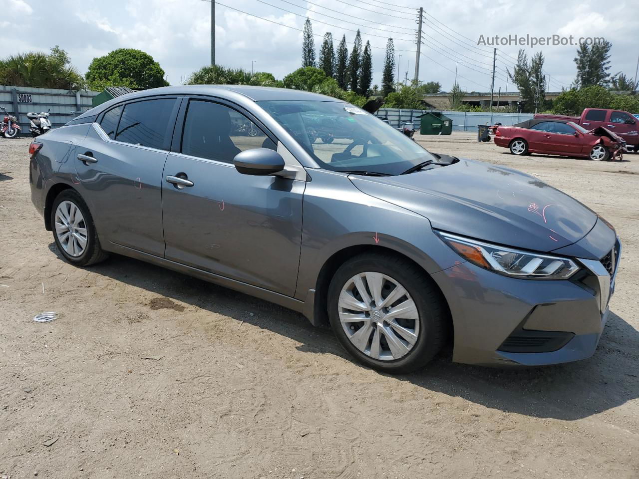 2021 Nissan Sentra S Gray vin: 3N1AB8BV7MY304365