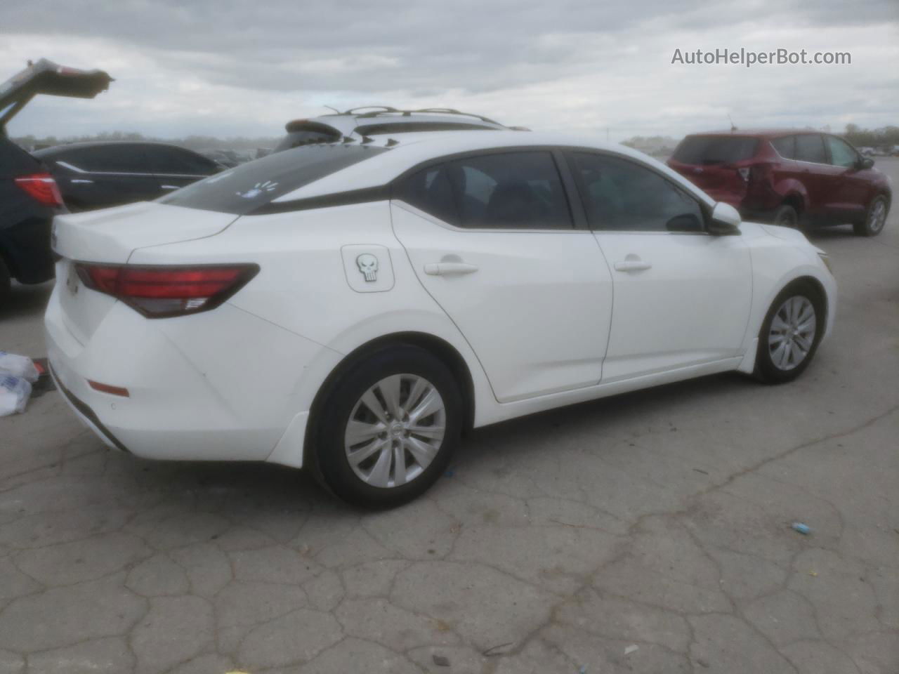 2020 Nissan Sentra S White vin: 3N1AB8BVXLY233547