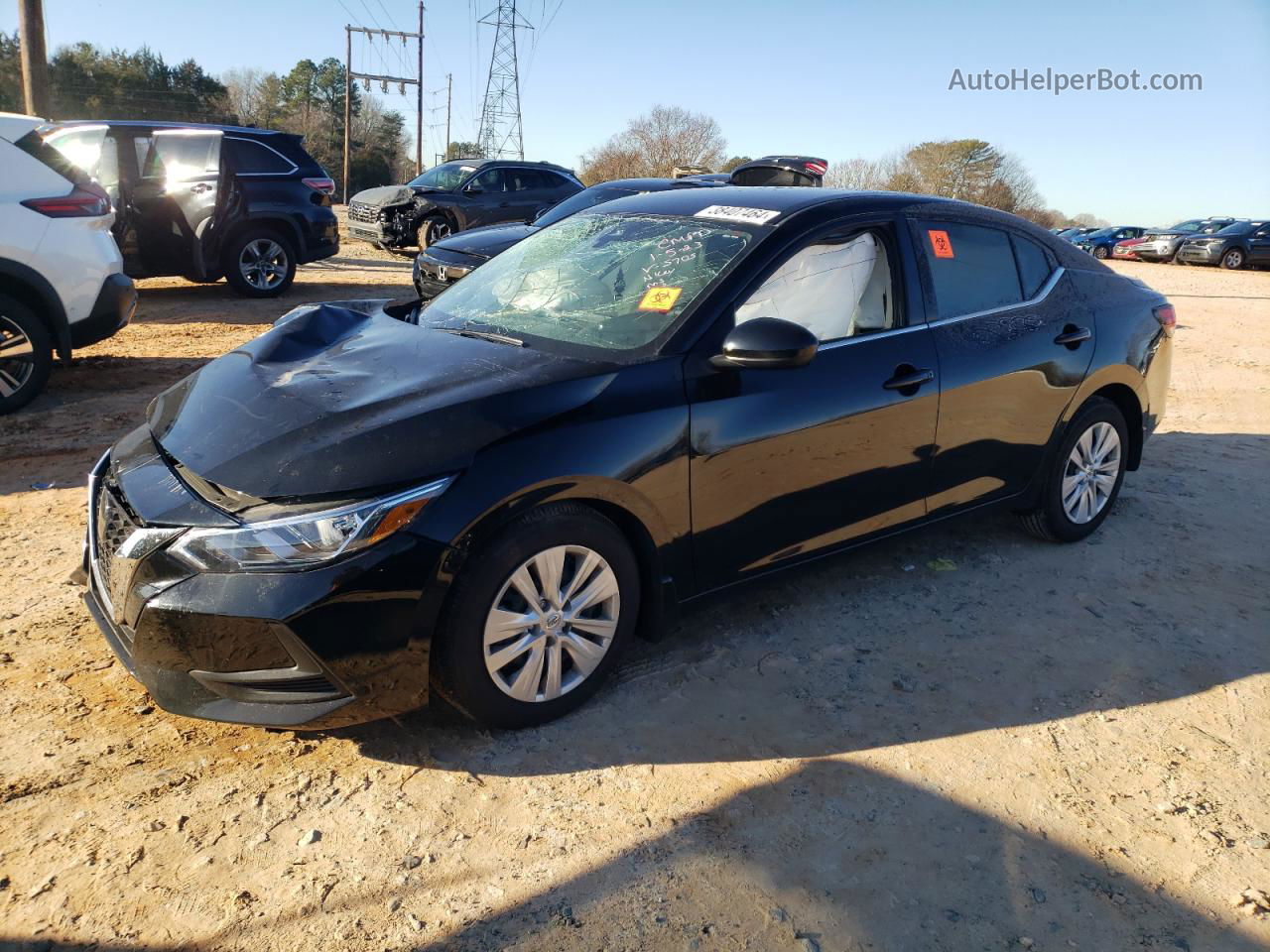 2023 Nissan Sentra S Черный vin: 3N1AB8BVXPY245705