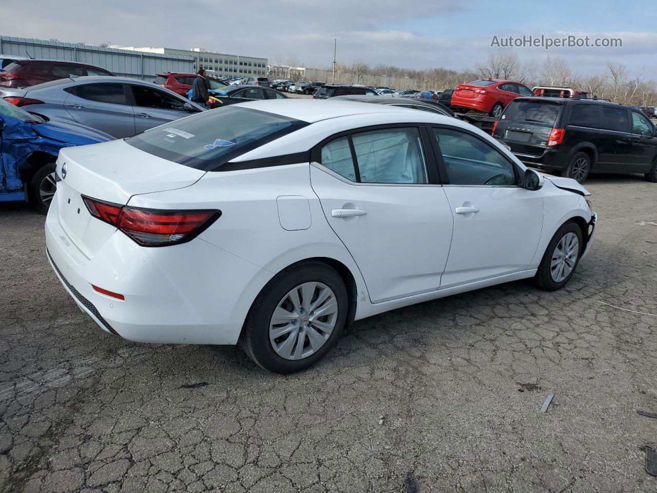 2023 Nissan Sentra S White vin: 3N1AB8BVXPY296119