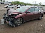 2020 Nissan Sentra Sv Maroon vin: 3N1AB8CV0LY236438