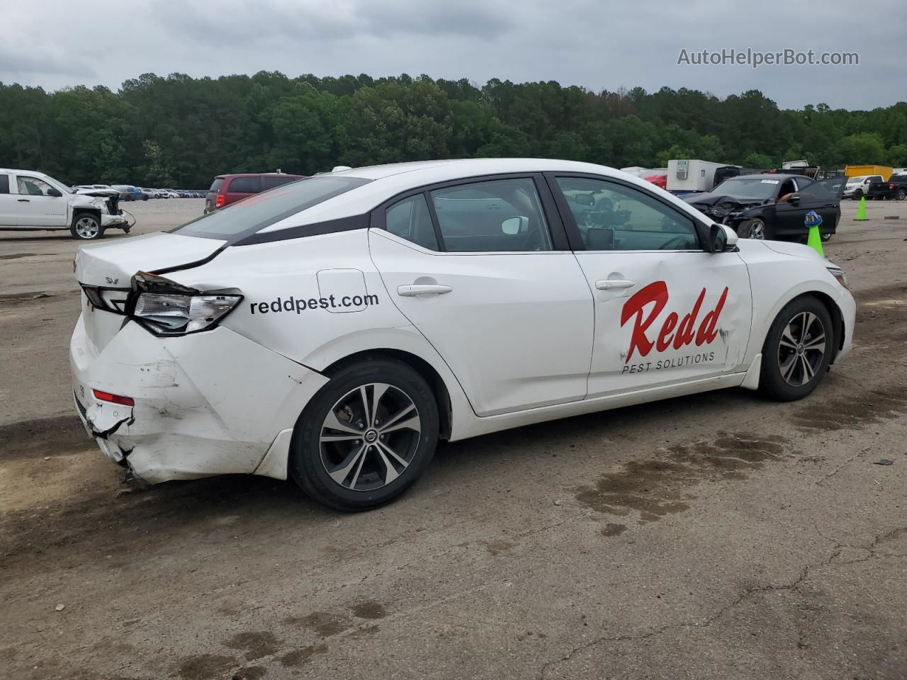 2020 Nissan Sentra Sv White vin: 3N1AB8CV0LY243728