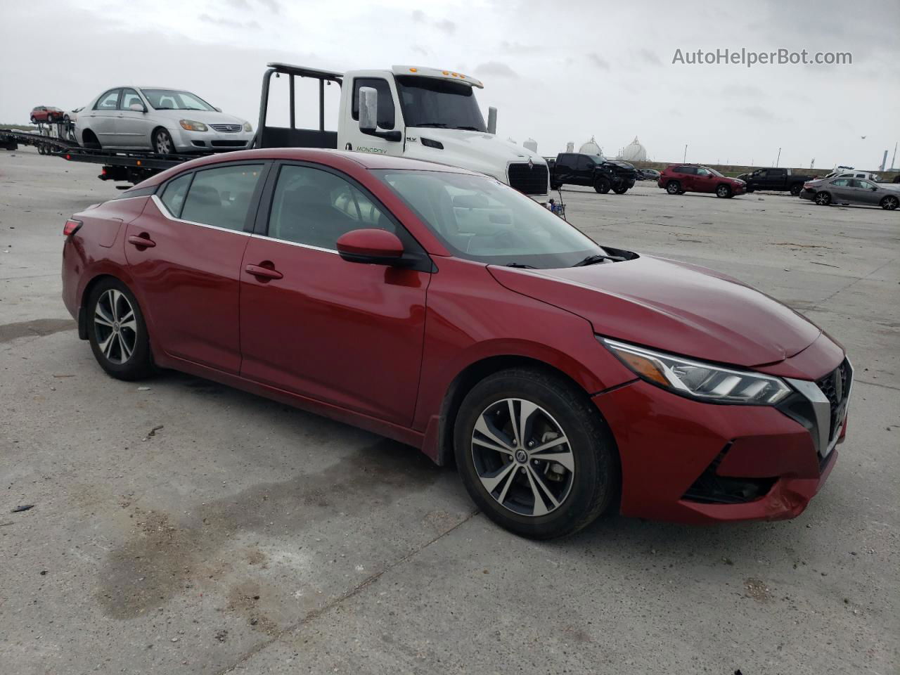 2020 Nissan Sentra Sv Red vin: 3N1AB8CV0LY269567