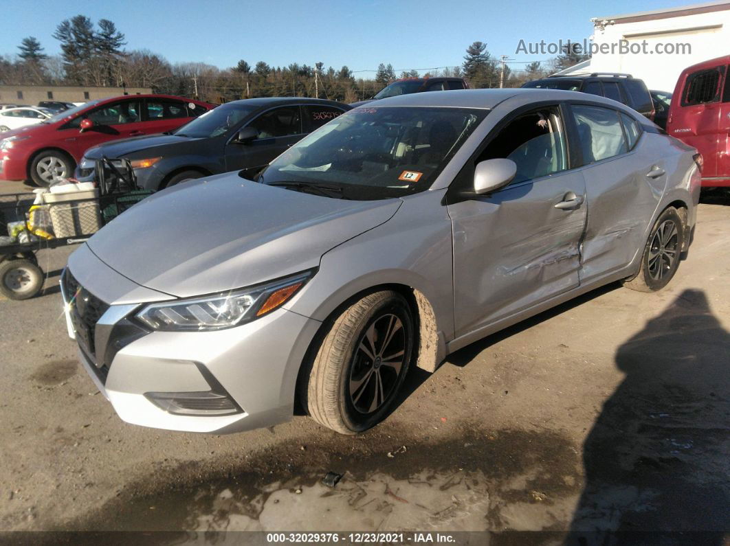 2020 Nissan Sentra Sv Серебряный vin: 3N1AB8CV0LY280116