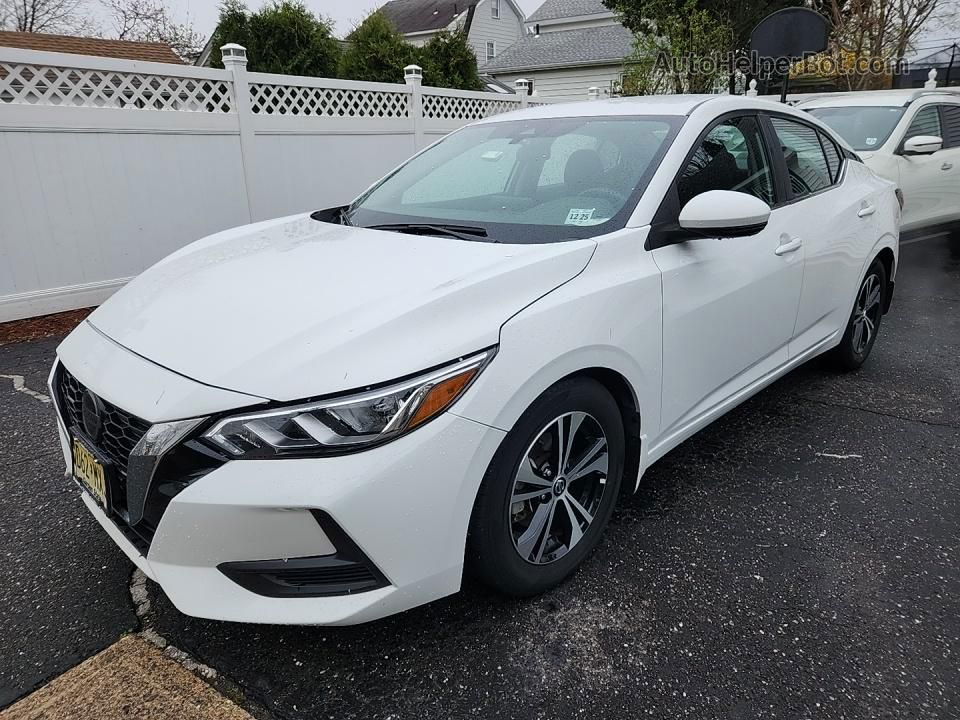 2020 Nissan Sentra Sv Белый vin: 3N1AB8CV0LY300235