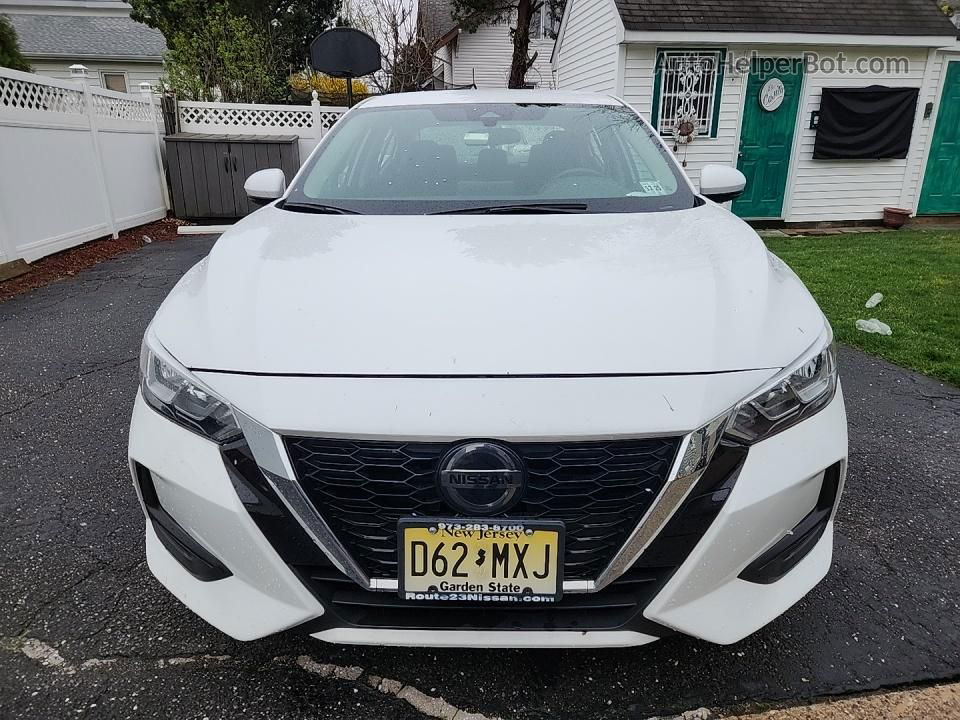 2020 Nissan Sentra Sv White vin: 3N1AB8CV0LY300235