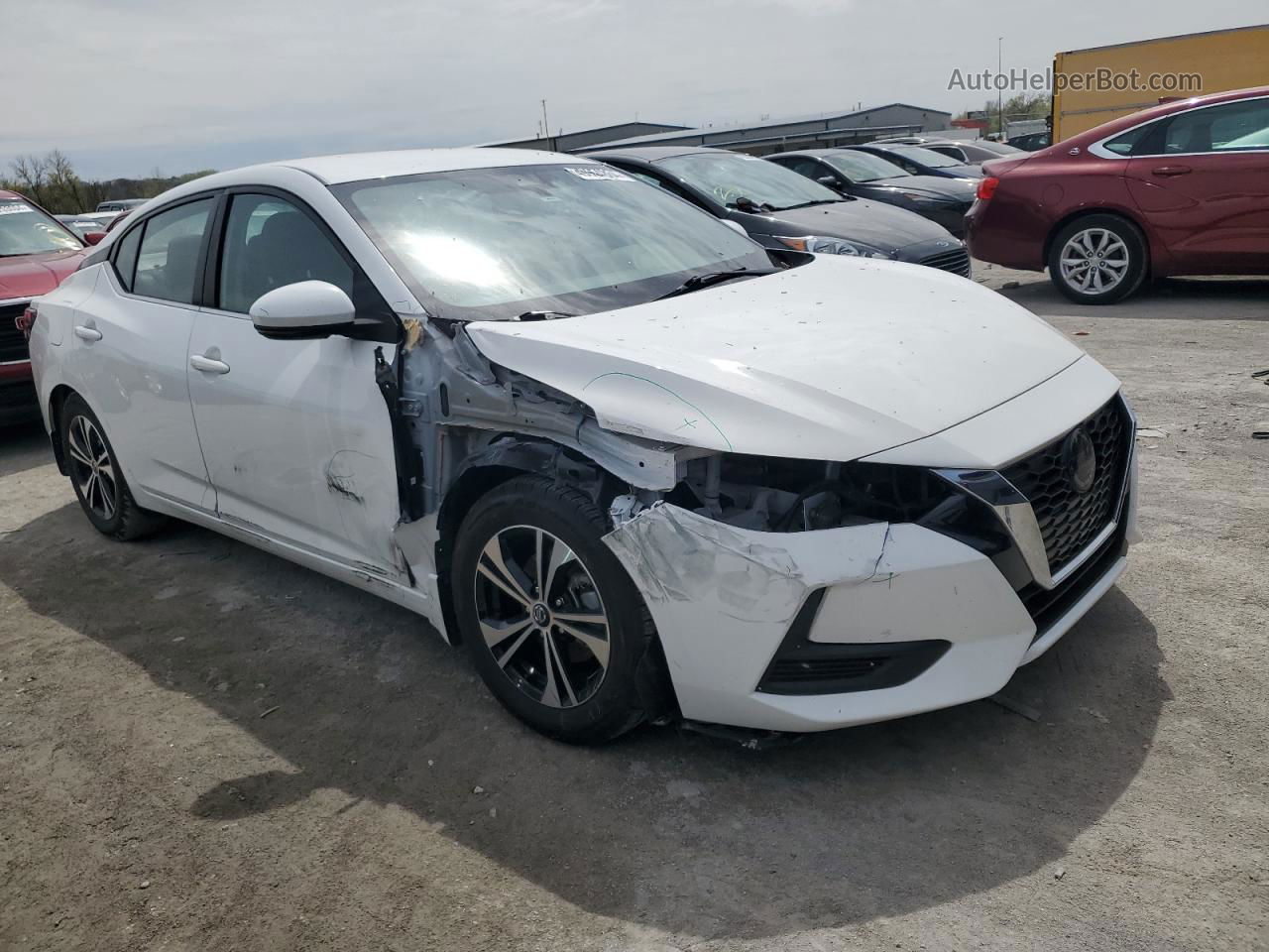 2020 Nissan Sentra Sv White vin: 3N1AB8CV0LY305337