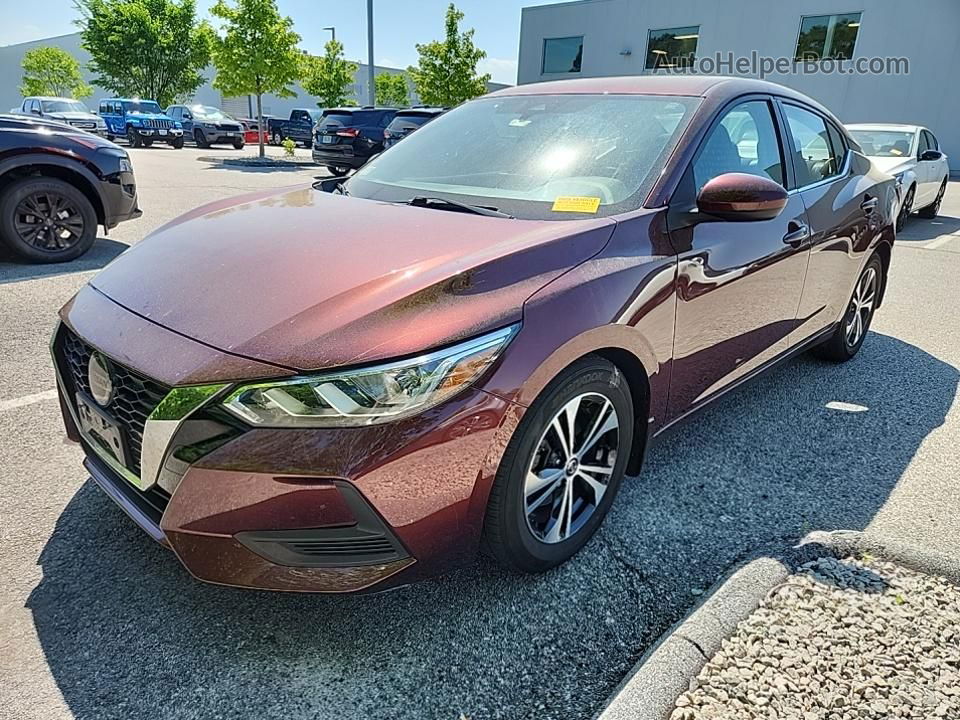 2021 Nissan Sentra Sv Red vin: 3N1AB8CV0MY211248