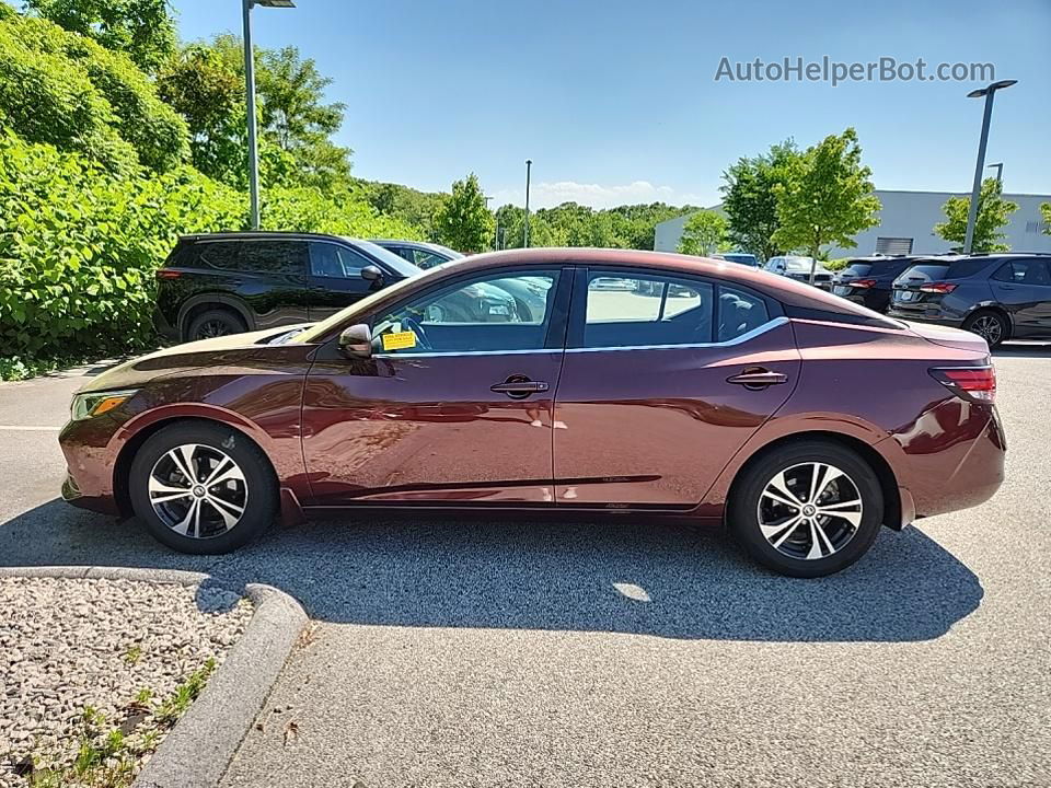 2021 Nissan Sentra Sv Red vin: 3N1AB8CV0MY211248