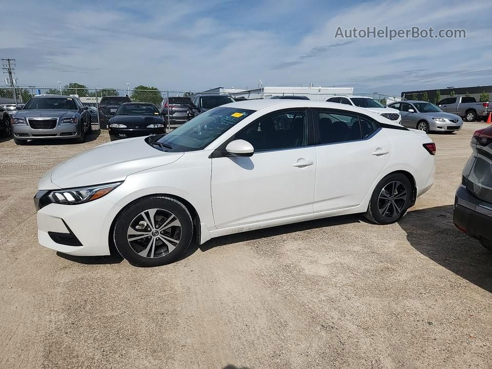 2021 Nissan Sentra Sv Белый vin: 3N1AB8CV0MY214800