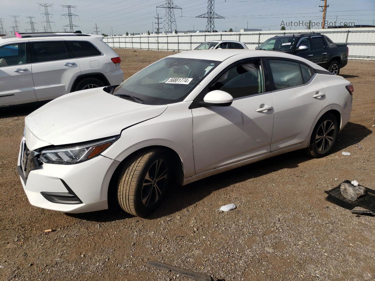 2021 Nissan Sentra Sv Белый vin: 3N1AB8CV0MY218829