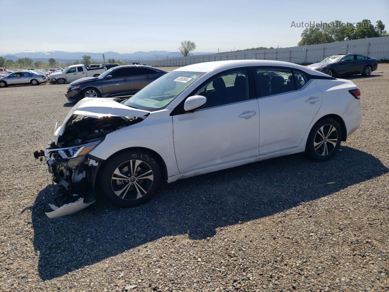 2021 Nissan Sentra Sv White vin: 3N1AB8CV0MY223173