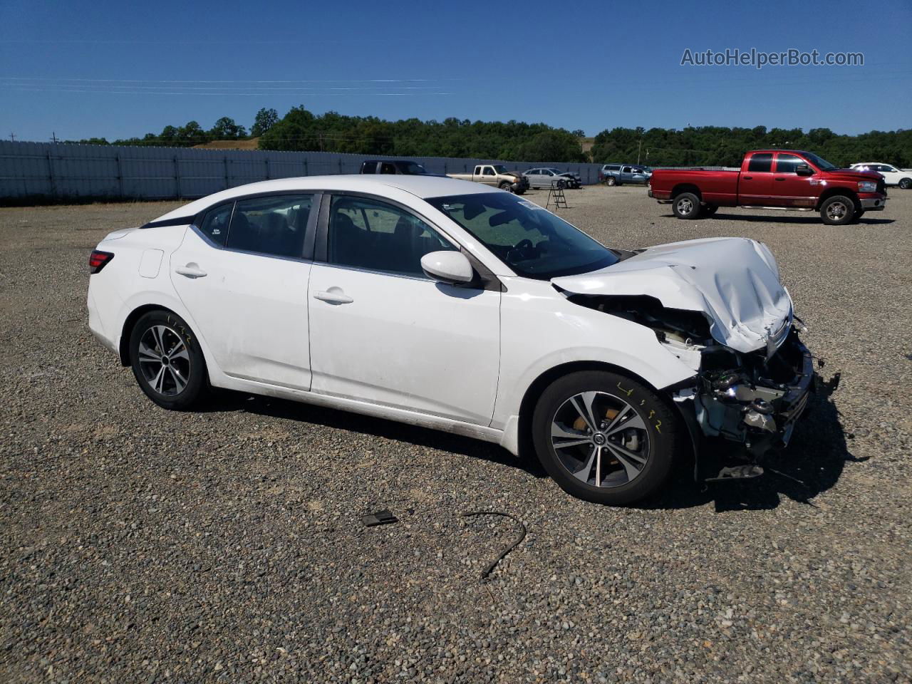 2021 Nissan Sentra Sv White vin: 3N1AB8CV0MY223173