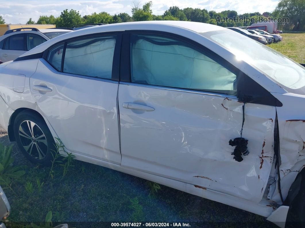 2021 Nissan Sentra Sv Xtronic Cvt White vin: 3N1AB8CV0MY232603