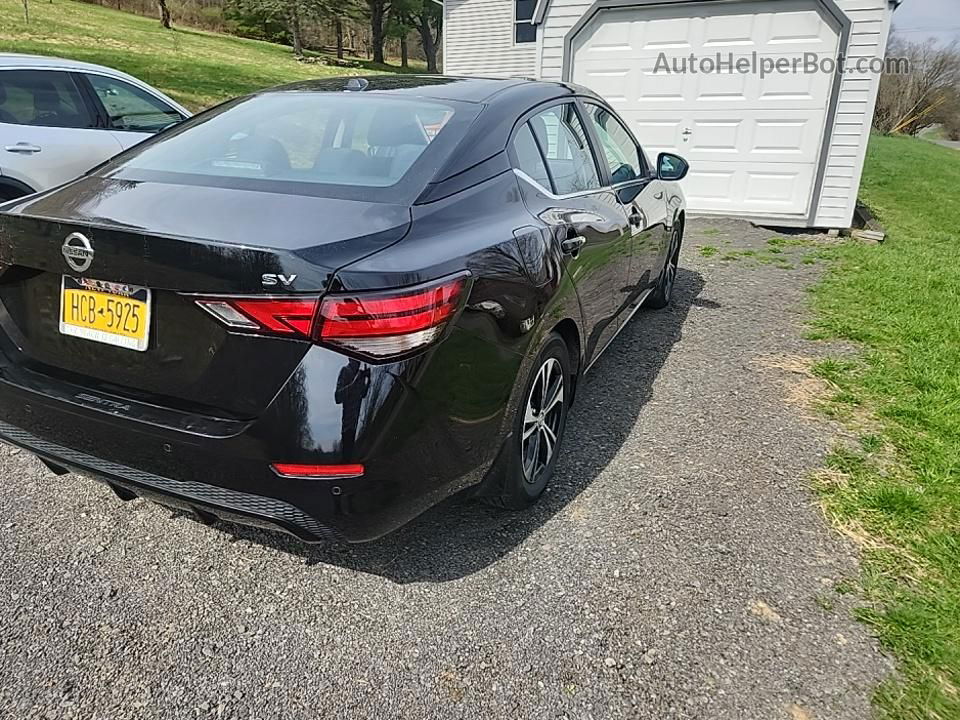 2021 Nissan Sentra Sv Черный vin: 3N1AB8CV0MY232648