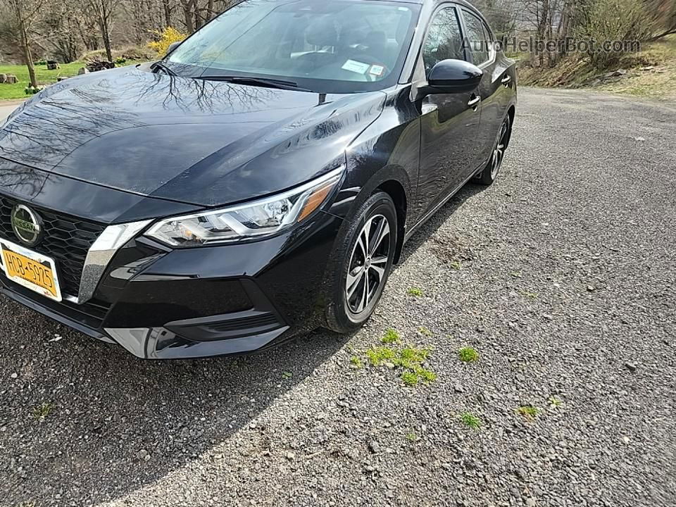 2021 Nissan Sentra Sv Черный vin: 3N1AB8CV0MY232648