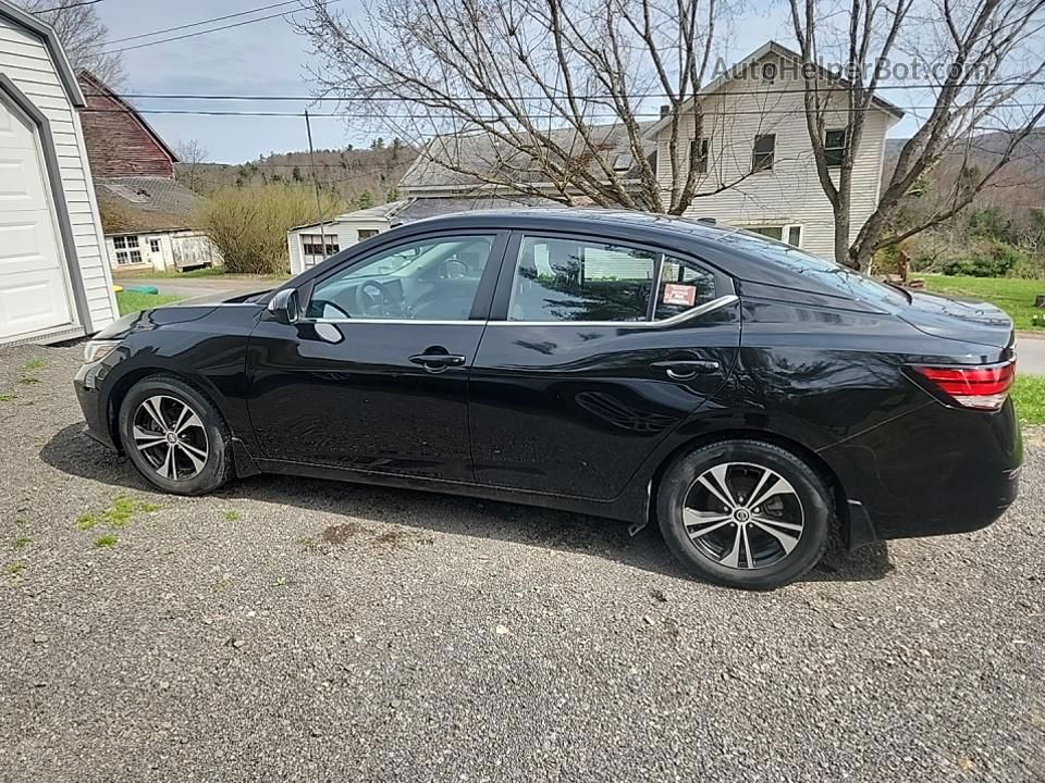 2021 Nissan Sentra Sv Черный vin: 3N1AB8CV0MY232648