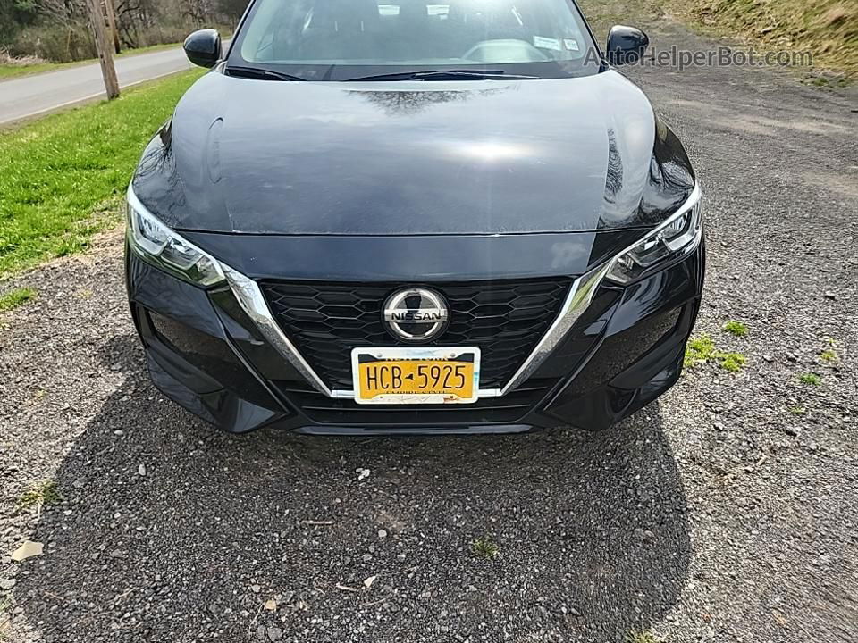 2021 Nissan Sentra Sv Черный vin: 3N1AB8CV0MY232648