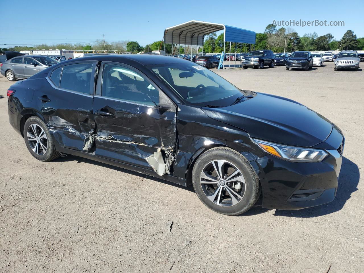 2021 Nissan Sentra Sv Черный vin: 3N1AB8CV0MY237123