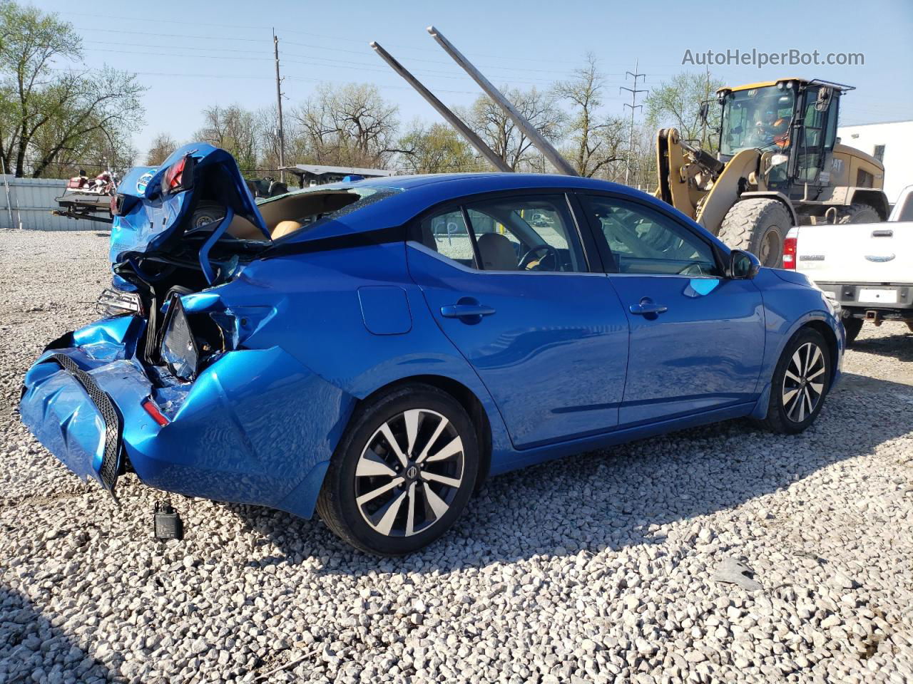 2021 Nissan Sentra Sv Blue vin: 3N1AB8CV0MY243052