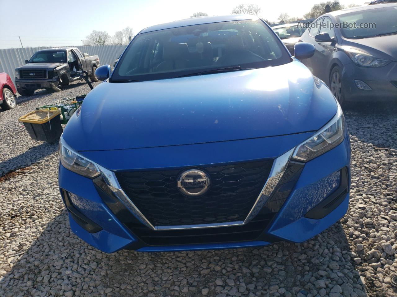 2021 Nissan Sentra Sv Blue vin: 3N1AB8CV0MY243052