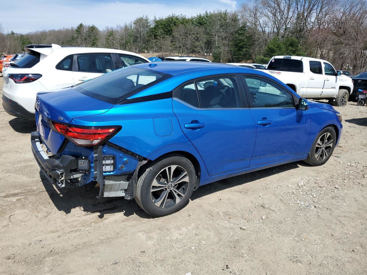 2021 Nissan Sentra Sv Blue vin: 3N1AB8CV0MY303217