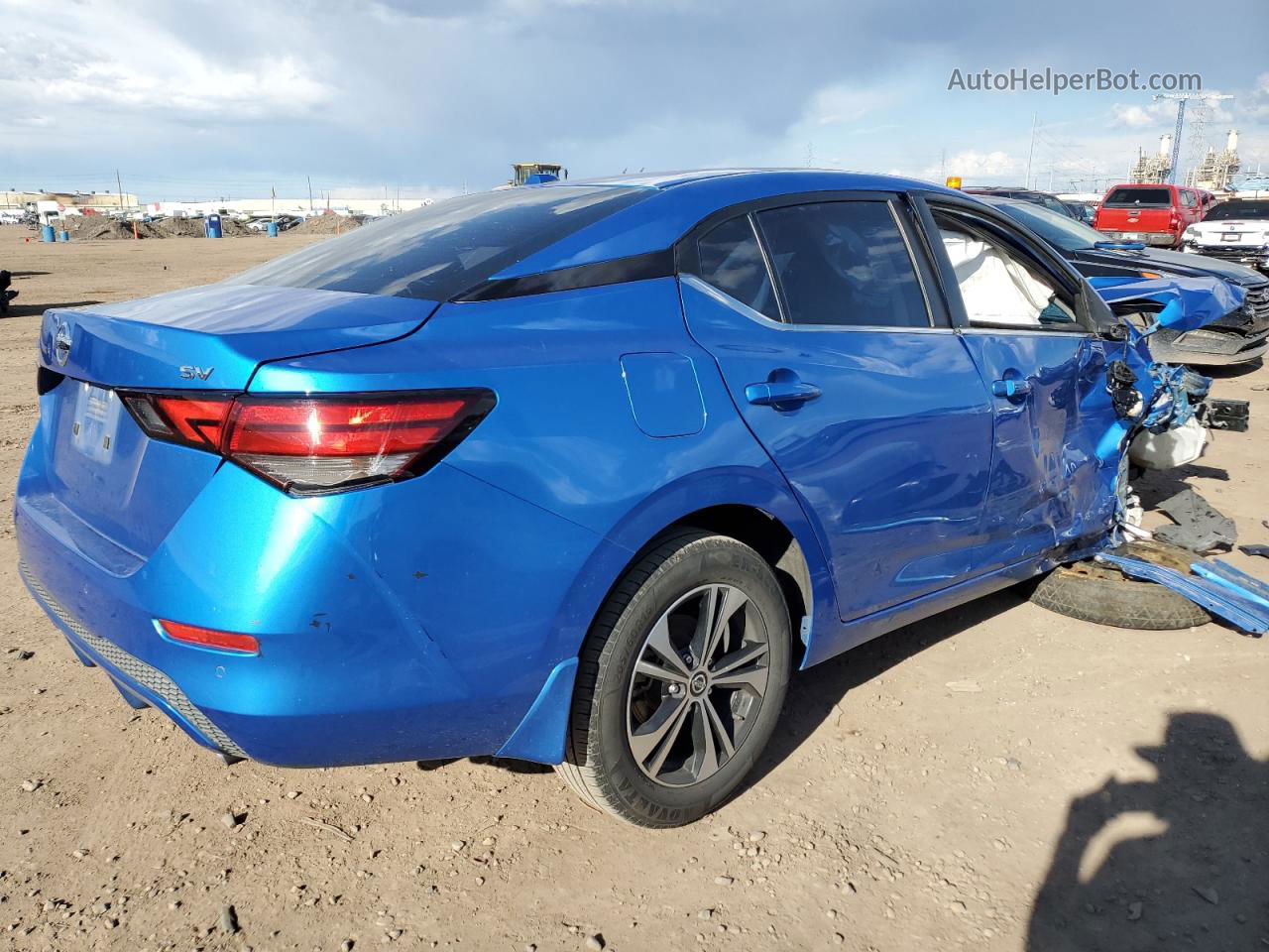 2020 Nissan Sentra Sv Blue vin: 3N1AB8CV1LY215307