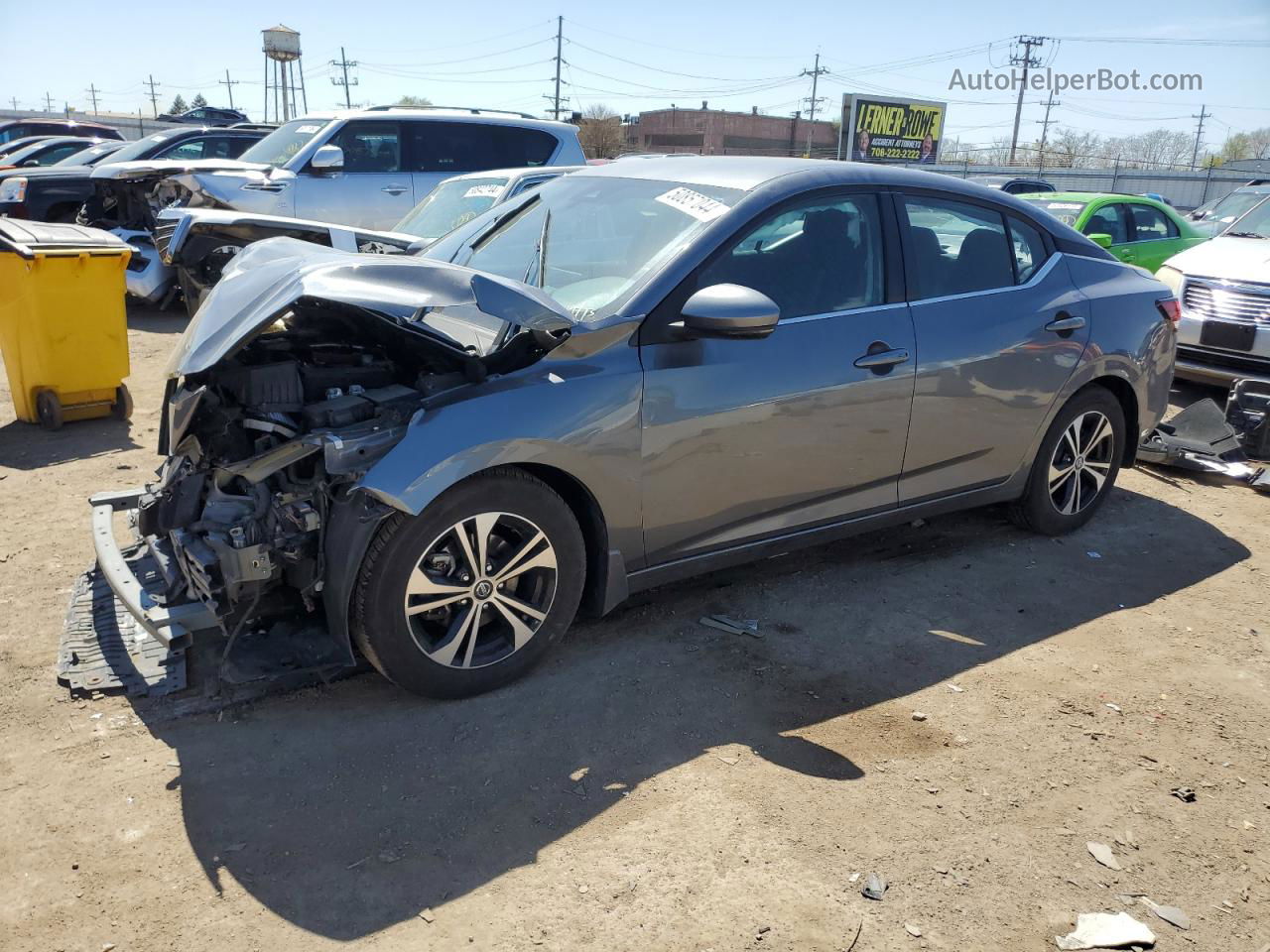 2020 Nissan Sentra Sv Gray vin: 3N1AB8CV1LY226985