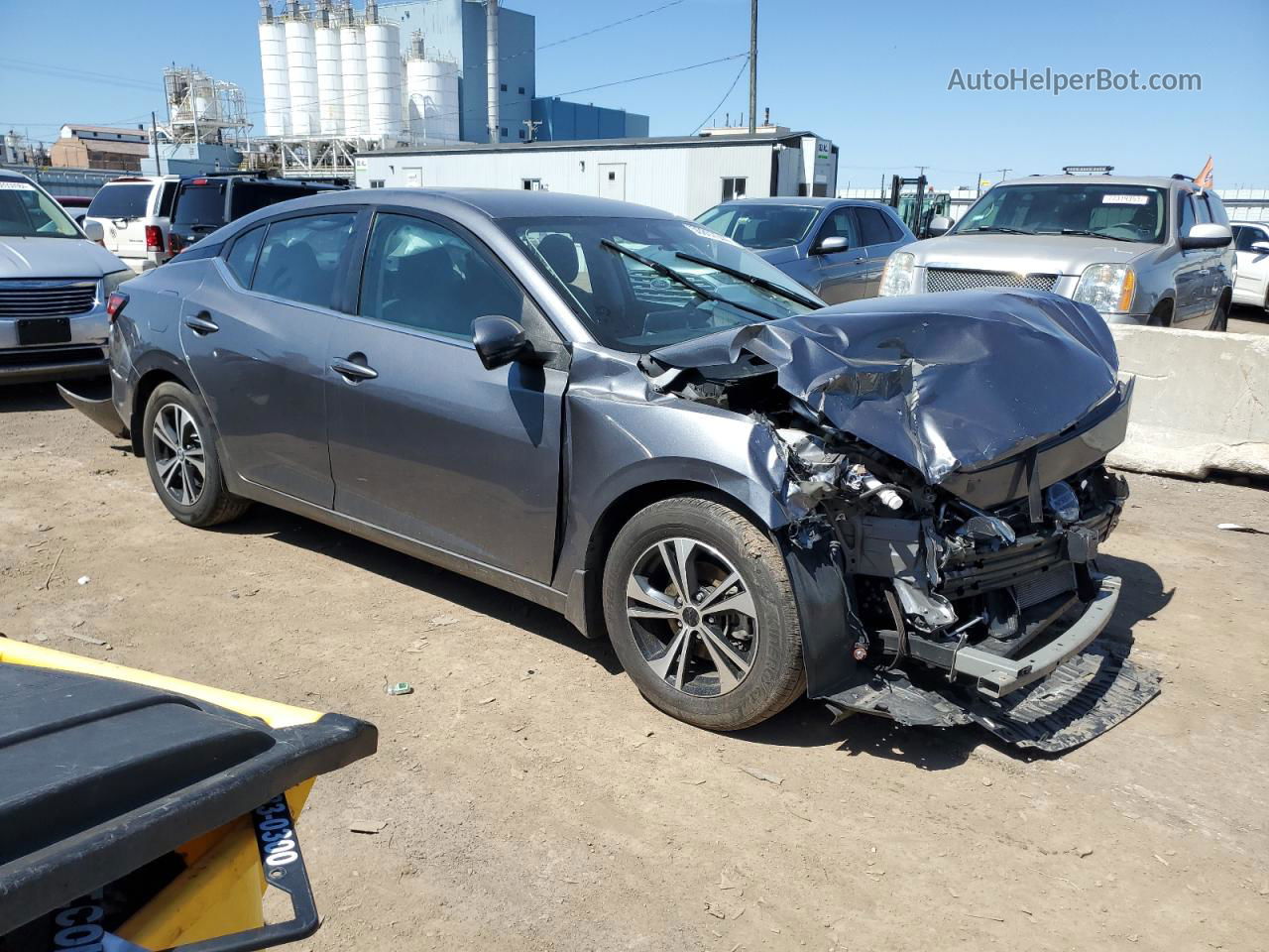 2020 Nissan Sentra Sv Gray vin: 3N1AB8CV1LY226985