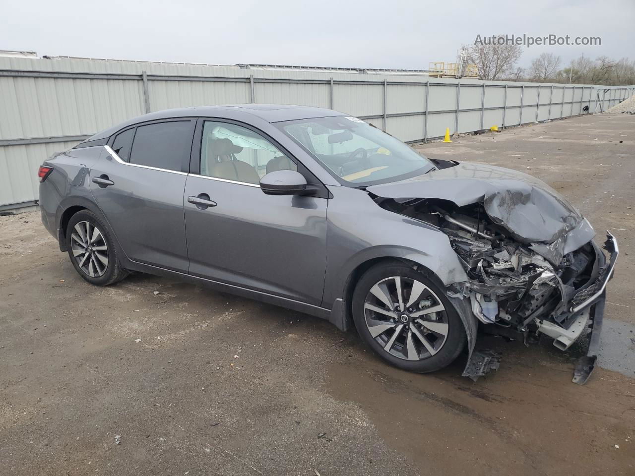 2020 Nissan Sentra Sv Gray vin: 3N1AB8CV1LY232995