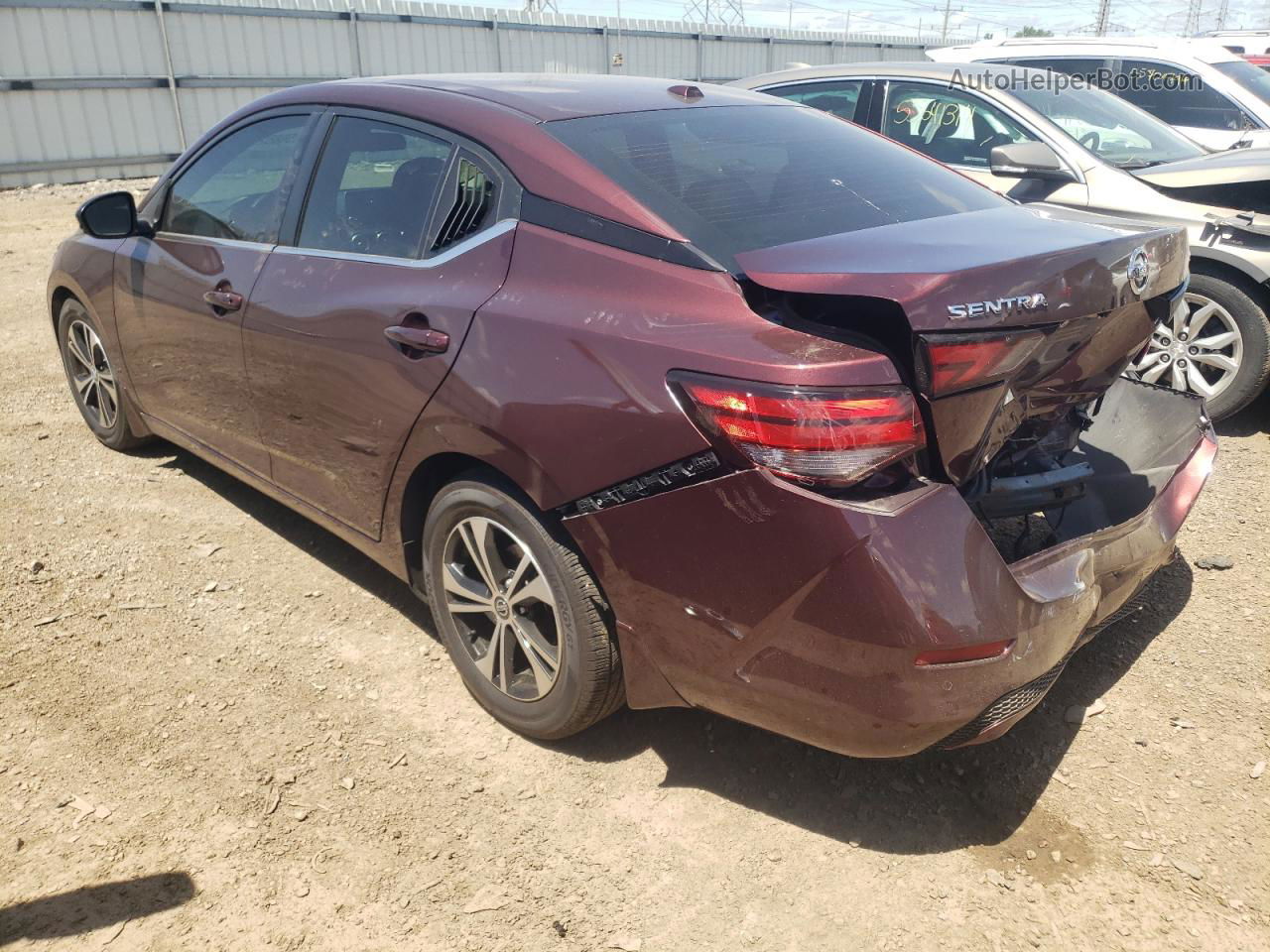 2020 Nissan Sentra Sv Burgundy vin: 3N1AB8CV1LY236951